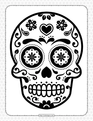 Sugar Skull Coloring Pages for Kids