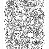 26 November Thanksgiving Doodle Coloring Page 33 26 november thanksgiving doodle coloring page