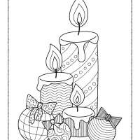 Christmas Candles Baubles Coloring Pages for Adults 155 christmas candles baubles coloring pages for adults