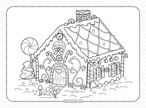 Christmas Gingerbread House Coloring Pages 1 christmas gingerbread house coloring pages