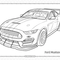 Ford Mustang GT Coloring Pages for Kids 80 ford mustang gt coloring pages for kids
