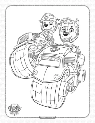 Free Paw Patrol Moto Pups Coloring Pages