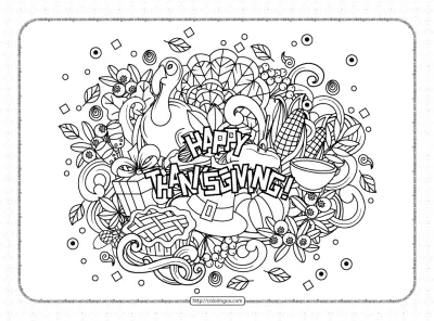 Free Printable Thanksgiving Coloring Pages