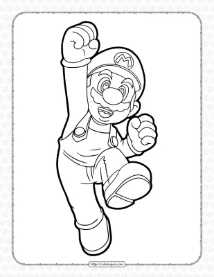 Free Super Mario Coloring Pages