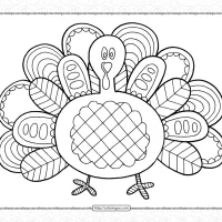 Hand-drawn Thanksgiving Turkey Coloring Page 17 hand drawn thanksgiving turkey coloring page