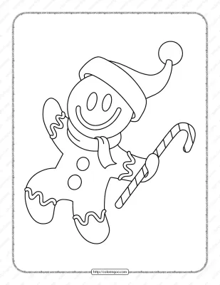 Happy Gingerbread Man Coloring Pages