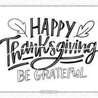 Happy Thanksgiving Be Grateful Coloring Page 18 happy thanksgiving be grateful coloring page