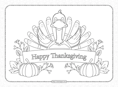 Happy Thanksgiving Coloring Pages for Kids