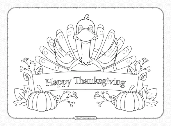happy thanksgiving coloring pages for kids