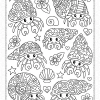 Hermit Crab Coloring Pages for Kids 16 hermit crab coloring pages for kids