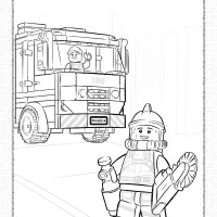 lego city burger bar fire rescue coloring pages
