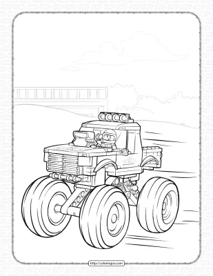 Lego City Monster Truck Coloring Pages