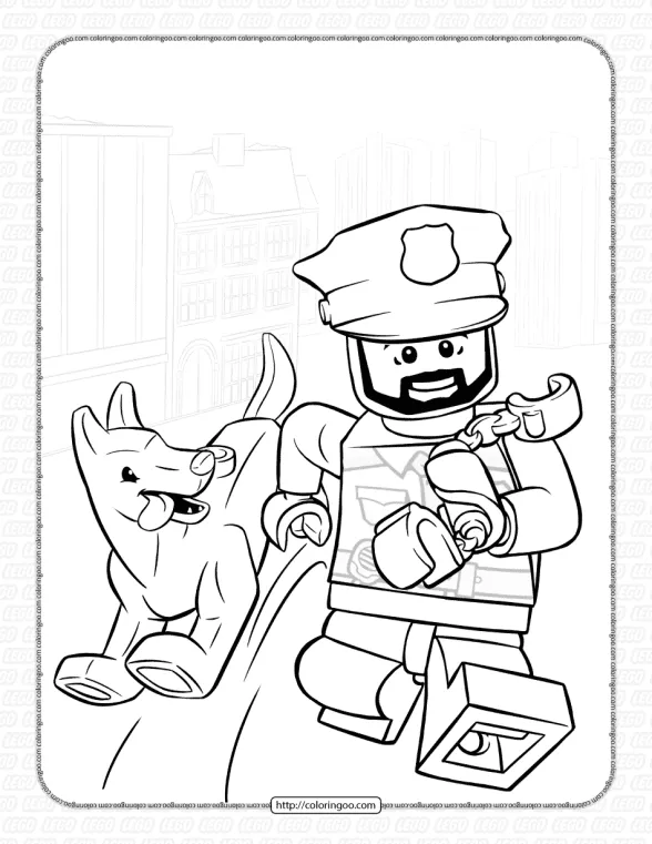 Lego City Policeman Coloring Pages 1 lego city policeman coloring pages