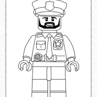 lego policeman with black beard minifigure coloring