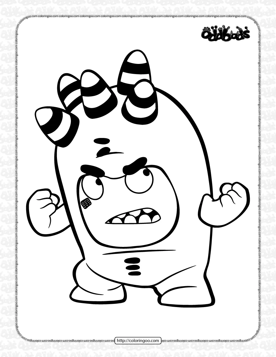 Oddbods Fuse Coloring Pages 1 oddbods fuse coloring pages