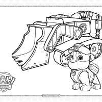 Paw Patrol Rubble Coloring Pages 102 paw patrol rubble coloring pages