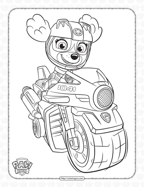 Paw Patrol Sky Moto Pups Coloring Page 1 paw patrol sky moto pups coloring page