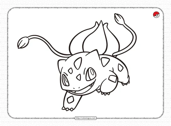 Pokemon Bulbasaur Coloring Pages 1 pokemon bulbasaur coloring pages