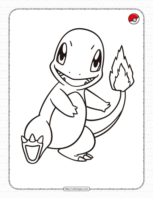 Pokemon Charmander Coloring Pages 1 pokemon charmander coloring pages