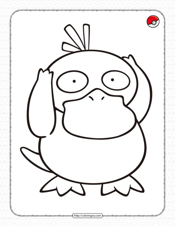 Pokemon Psyduck Coloring Pages 1 pokemon psyduck coloring pages
