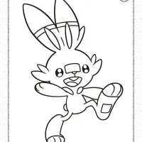 pokemon scorbunny coloring pages