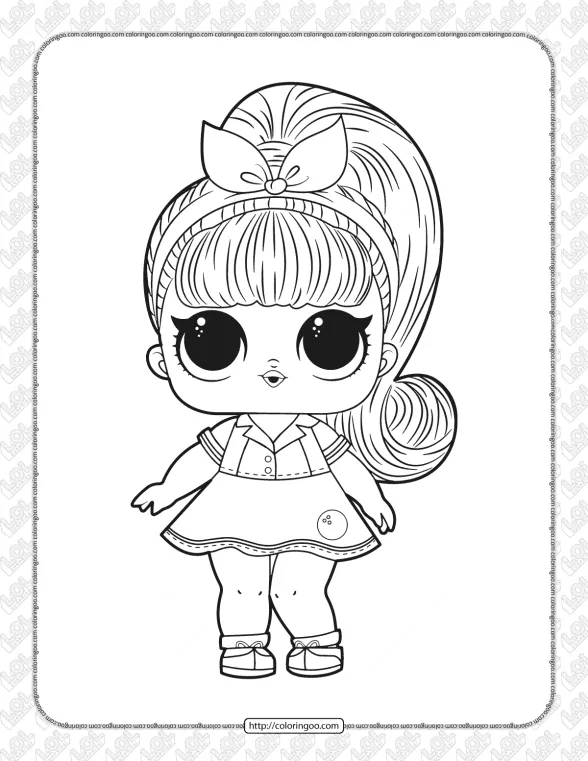 Printable LOL Doll Coloring Pages for Free 1 printable lol doll coloring pages for free