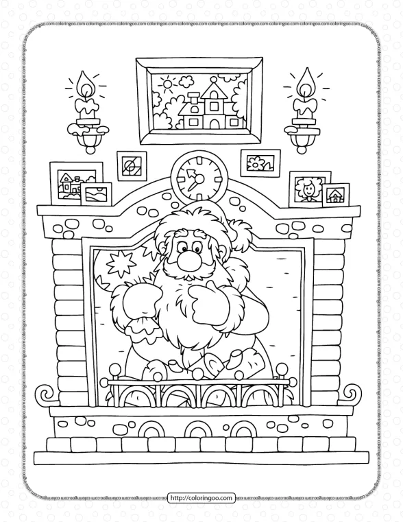 Santa Claus Brings Christmas Presents Coloring Page 1 santa claus brings christmas presents coloring page