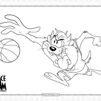 space jam 2 a new legacy tazmanian devil coloring page