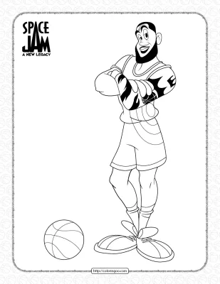 Space Jam 2 LeBron James Coloring Pages