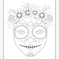 sugar skull coloring pages for adults