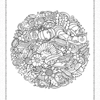 Thanksgiving Day Doodle Coloring Pages 32 thanksgiving day doodle coloring pages