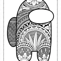 among us coloring page for adults