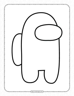 Among Us Outline Coloring Page