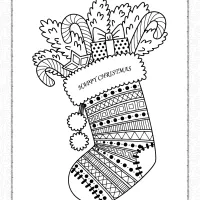 Christmas Stocking with Gifts Coloring Pages 148 christmas stocking with gifts coloring pages