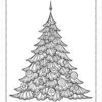 Christmas Tree Coloring Pages for Adults 108 christmas tree coloring pages for adults