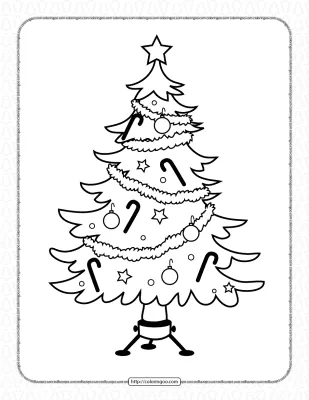 Christmas Tree Coloring Pages for Kids