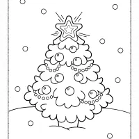 Christmas Tree with Ornaments and Gifts Coloring Page 104 christmas tree with ornaments and gifts coloring page
