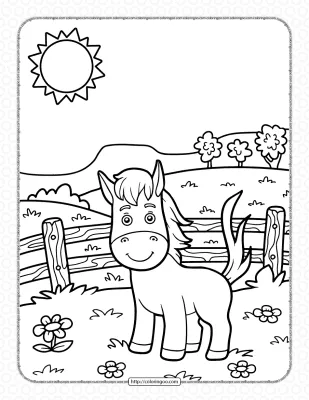 Cute Horse Coloring Pages for Kids