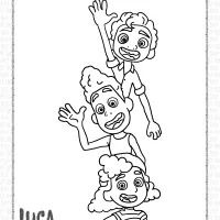 disney luca characters coloring pages