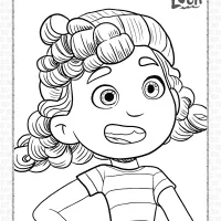 disney luca giulia coloring pages for kids