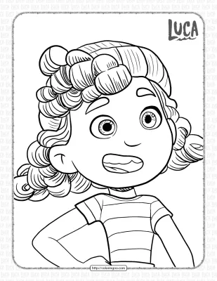 Disney Luca Giulia Coloring Pages for Kids