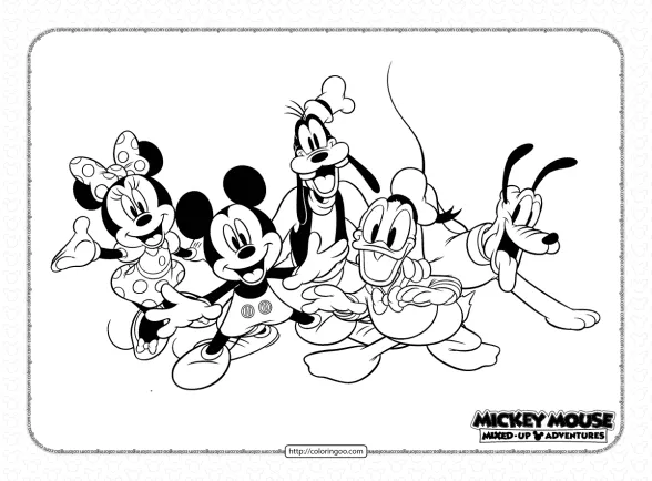 Disney Mickey and Best Friends Coloring Pages 1 disney mickey and best friends coloring pages