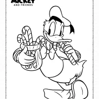 disney mickey and friends donald coloring page