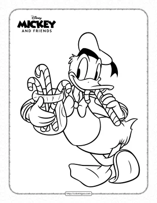 Disney Mickey and Friends Donald Coloring Page