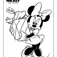disney mickey and friends minnie coloring page