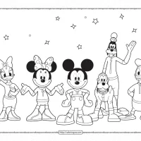 disney mickey mouse space adventure coloring page