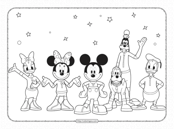 Disney Mickey Mouse Space Adventure Coloring Page 1 disney mickey mouse space adventure coloring page