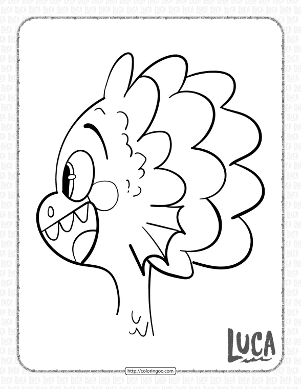 Disney Water Luca Coloring Pages 1 disney water luca coloring pages