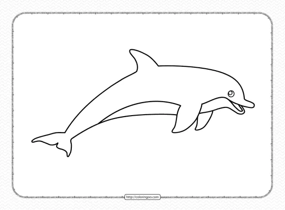 Easy Dolphin Coloring Pages for Kids 1 easy dolphin coloring pages for kids