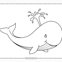 Easy Whale Coloring Pages 8 easy sperm whale coloring pages
